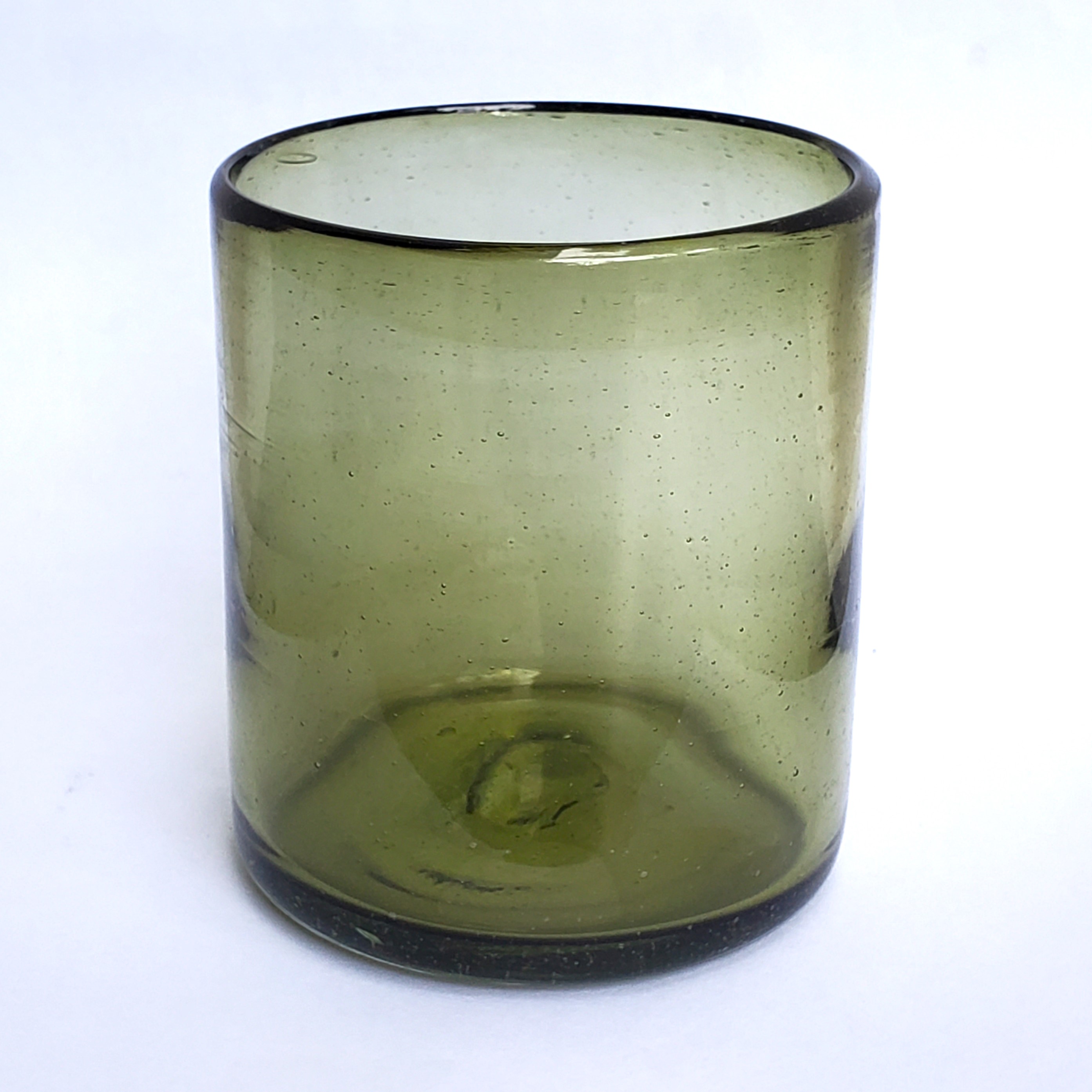 Novedades /  Green 9 oz Short Tumblers (set of 6) / Enhance your table setting with our beautiful Olive Green colored glasses.